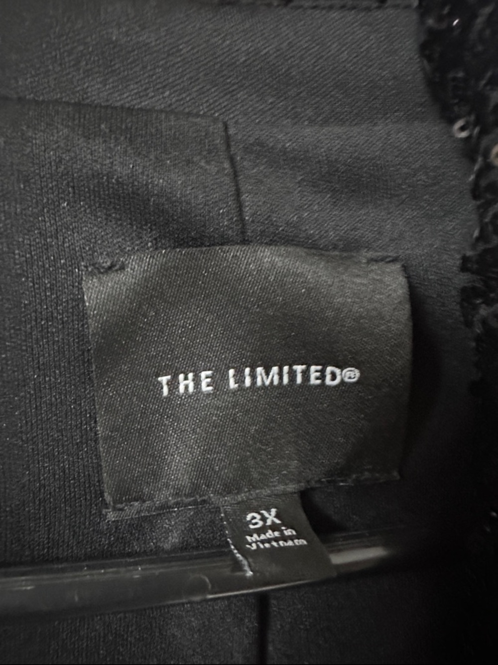 The Limited Black Sequin Open-Front Blazer worn once - Picture 2 of 2